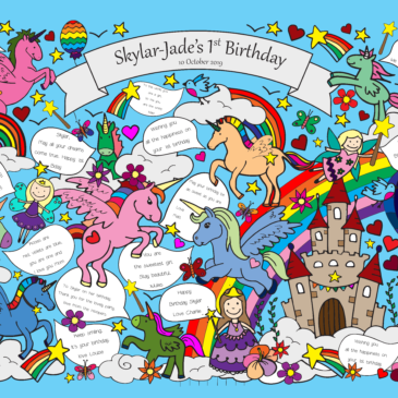 custom colouring event poster